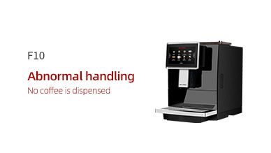 F10 No coffee is dispensed
