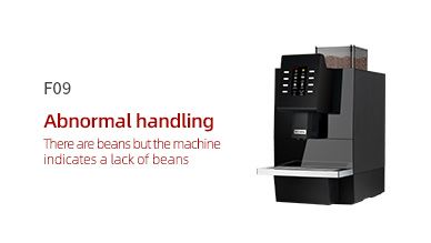F09 There are beans but the machine indicates