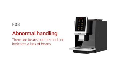 F08 There are beans but the machine indicates