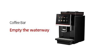 Coffee Bar Empty the waterway