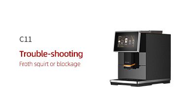 C11 Froth squirt or blockage