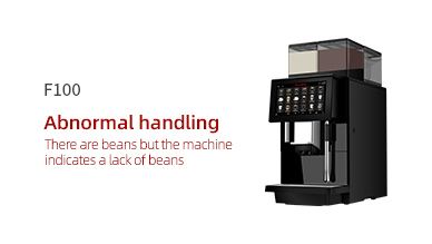 F100 There are beans but the machine indicates