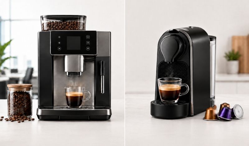 Bean-to-Cup vs Pod Coffee Machine: Understanding the Difference for Office Use